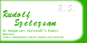 rudolf szelezsan business card